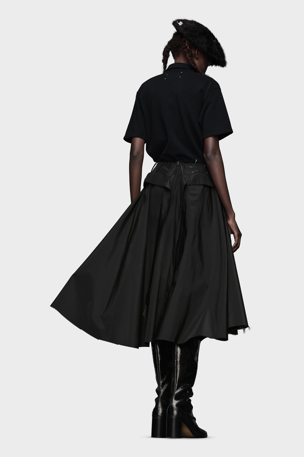 Taffeta Midi Skirt