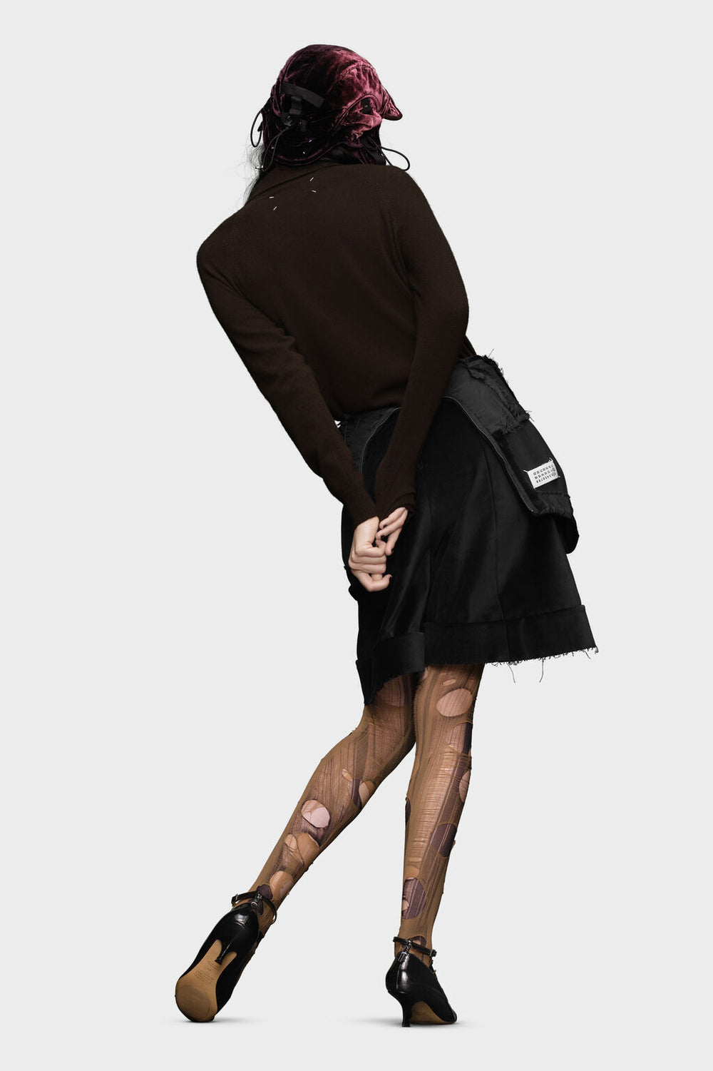 Wool polo-neck top