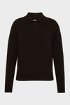 Wool polo-neck top