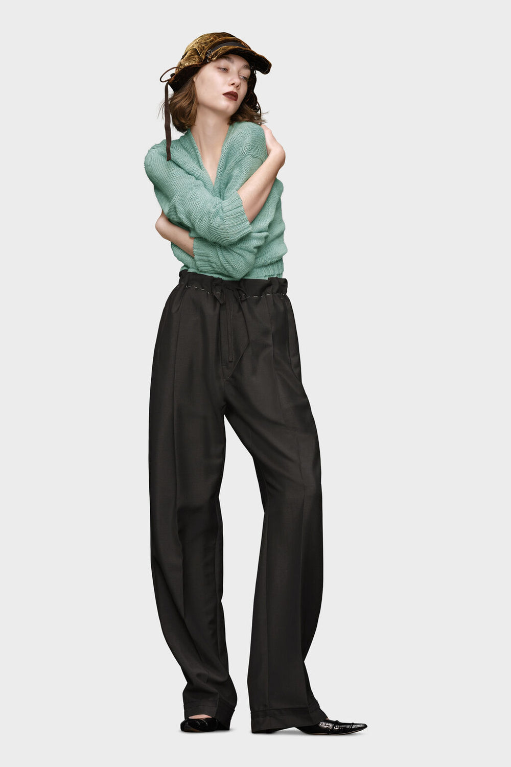 Gardening hemp knit cardigan