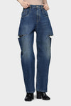 Cut-out jeans