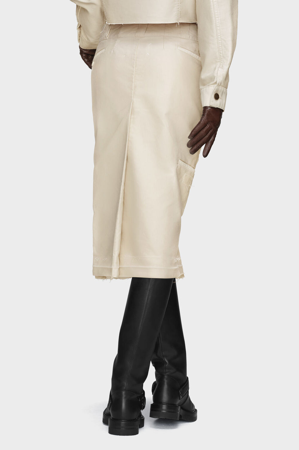 Chino midi skirt