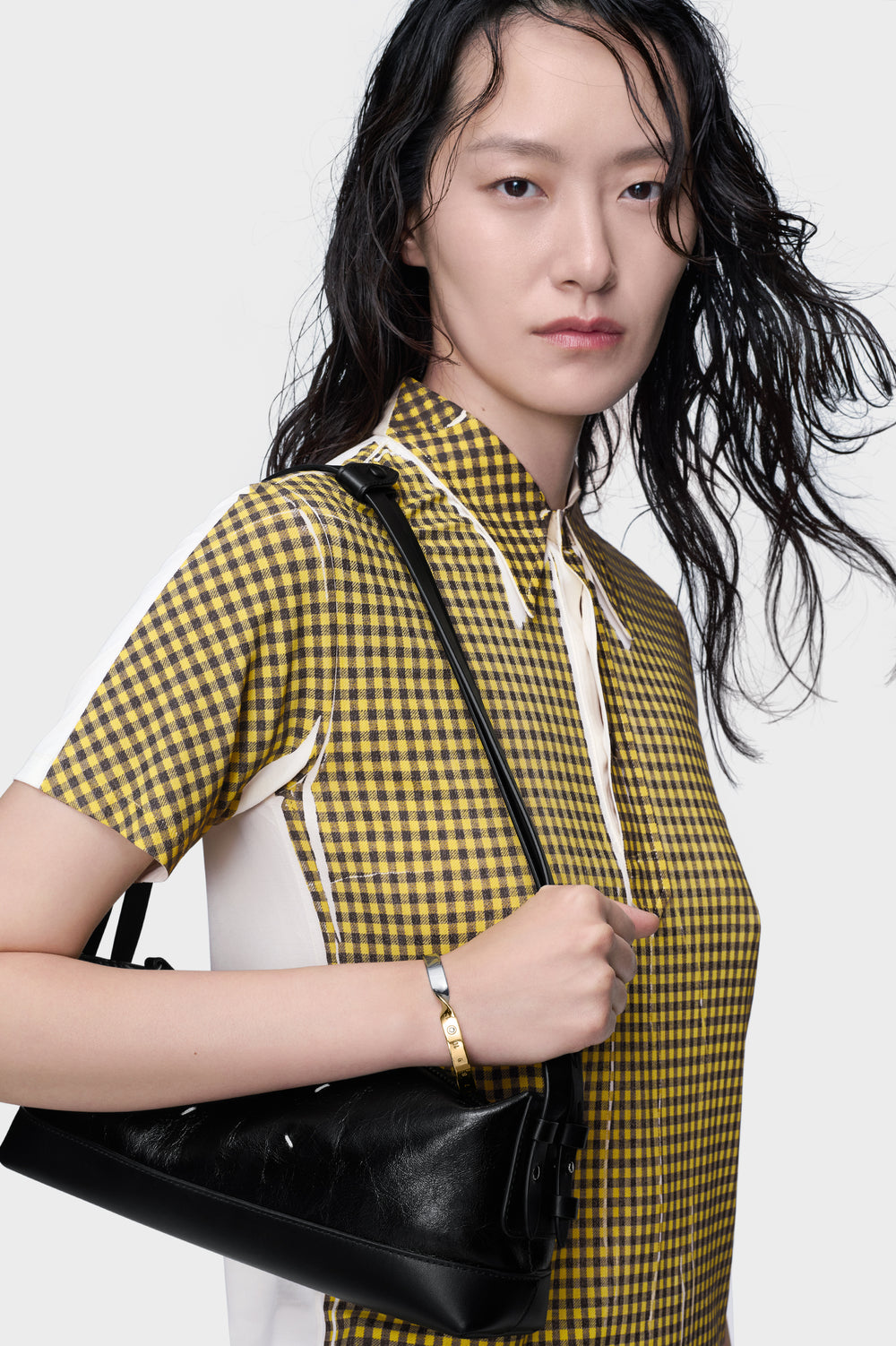 Maison Margiela Numeric twisted diamond cuff bracelet