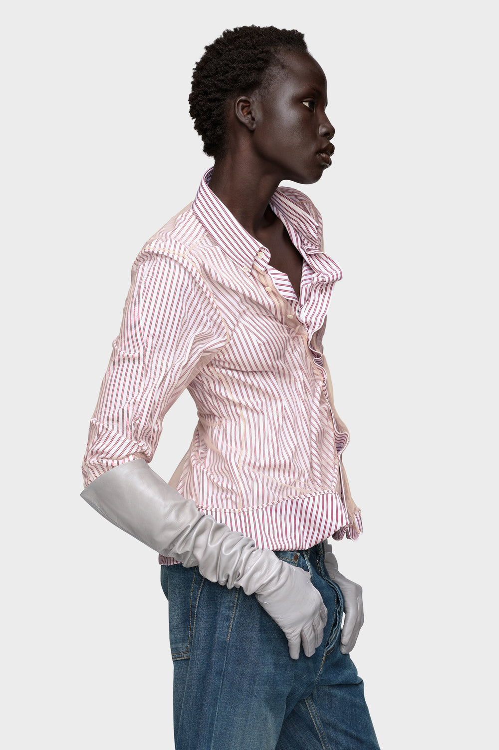 Layered tulle shirt