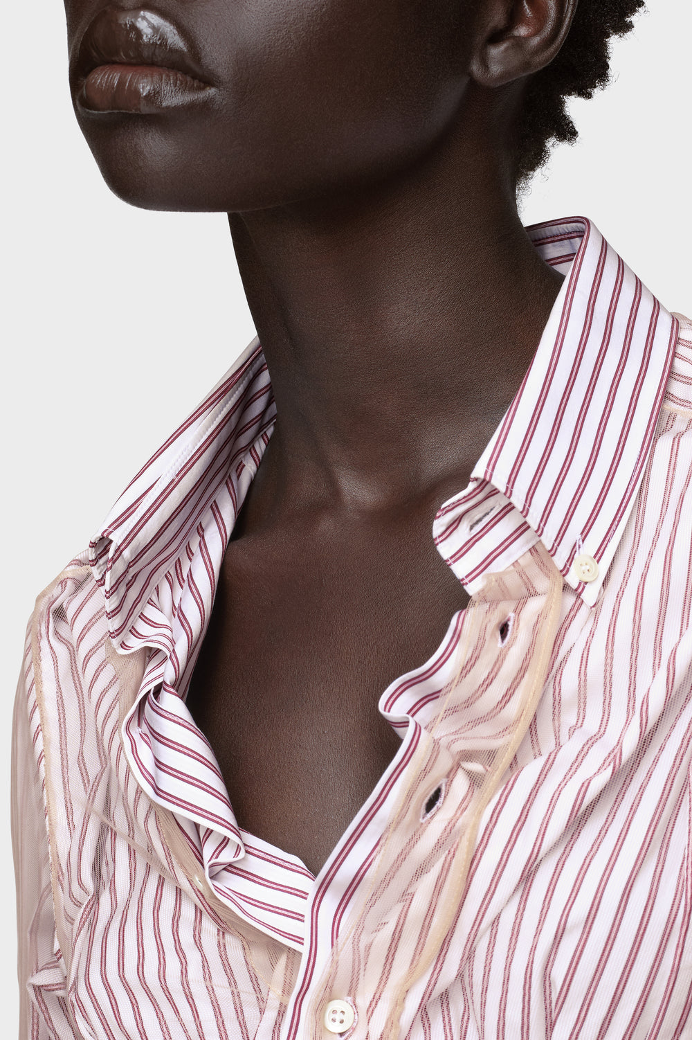 Layered tulle shirt