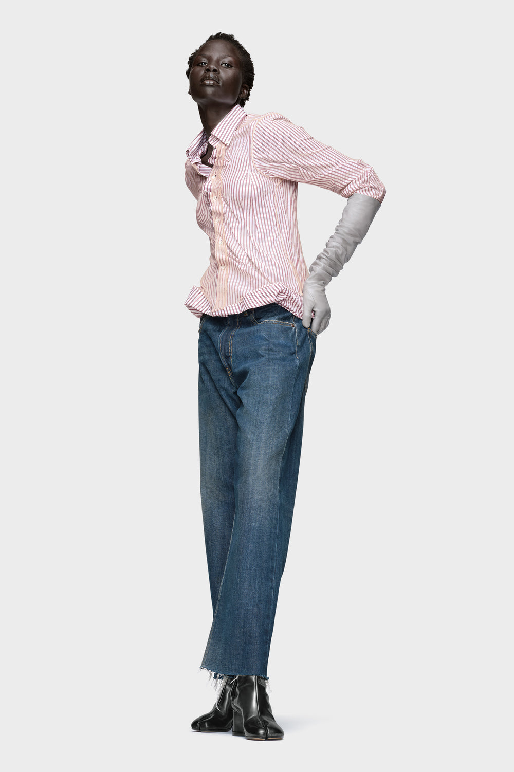 Layered tulle shirt
