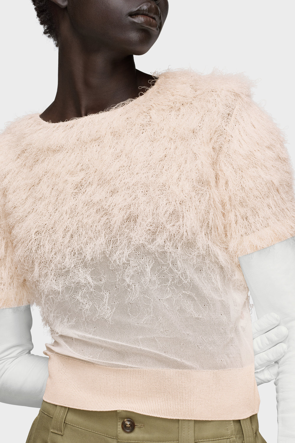 Retrograde silk knit top