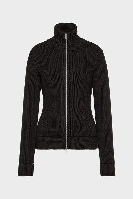 Wool zipped cardigan