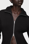 Wool zipped cardigan