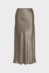 Satin midi skirt