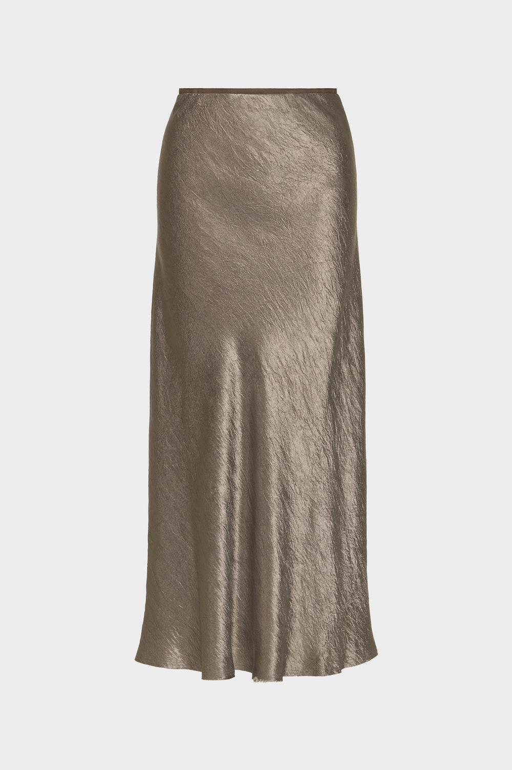 Satin midi skirt