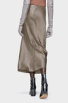 Satin midi skirt