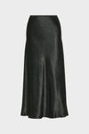 Satin midi skirt