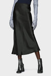 Satin midi skirt