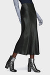 Satin midi skirt