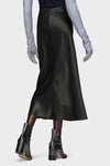 Satin midi skirt