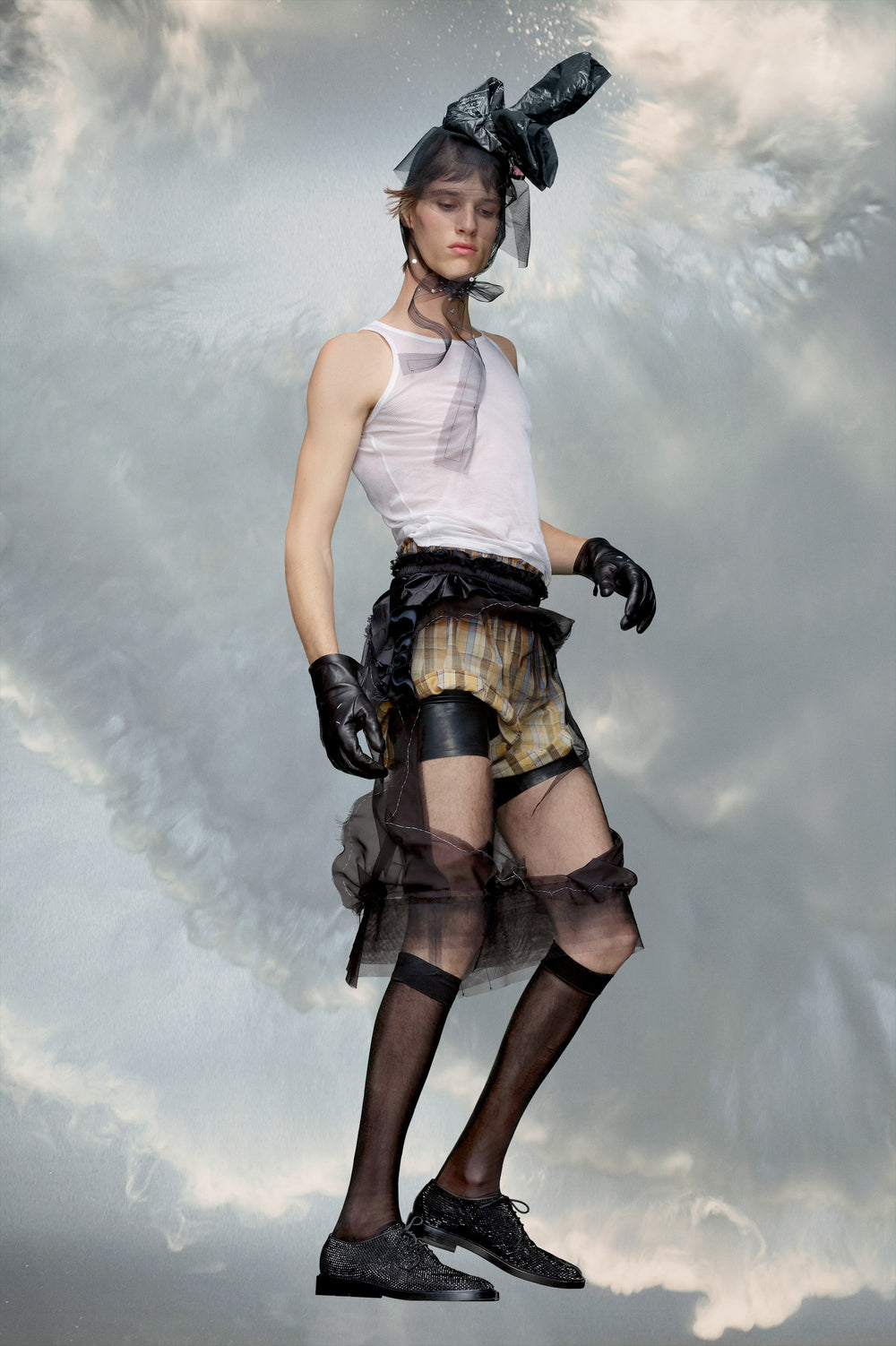 Décortiqué pencil skirt