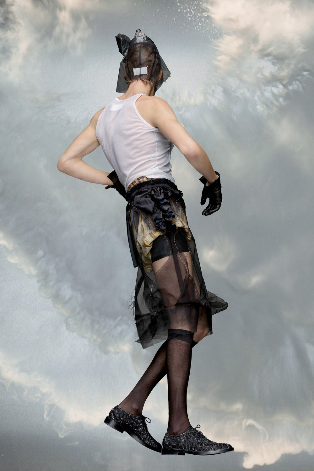 Décortiqué pencil skirt
