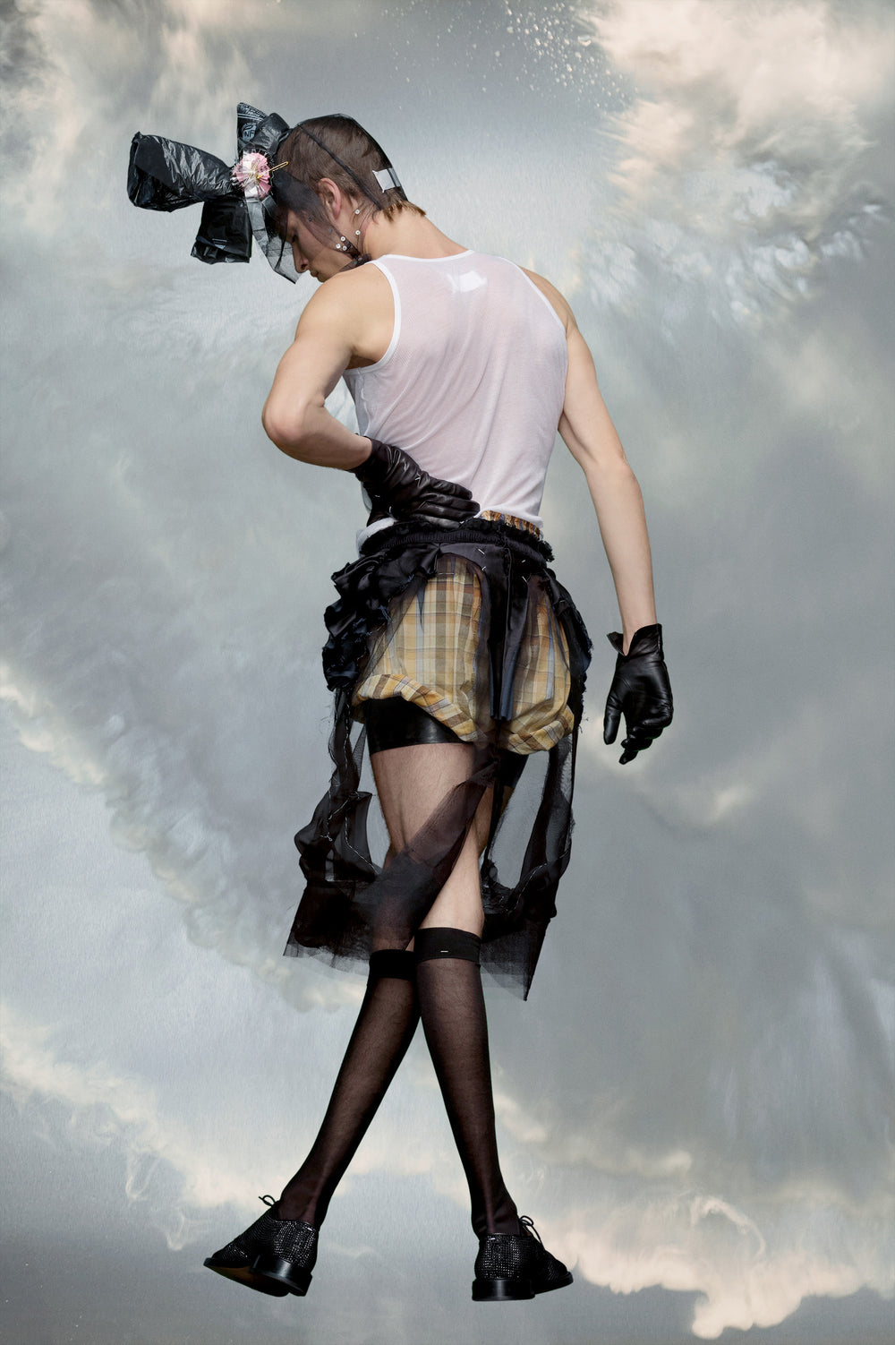 Décortiqué pencil skirt