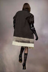 Trompe l'oeil pinstripe coat