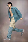 Denim caban jacket