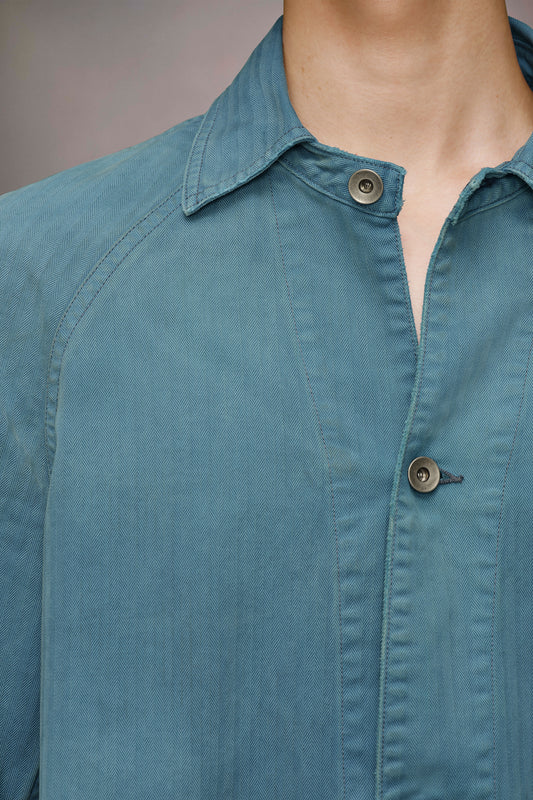 Denim caban jacket