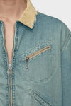 Distressed denim jacket