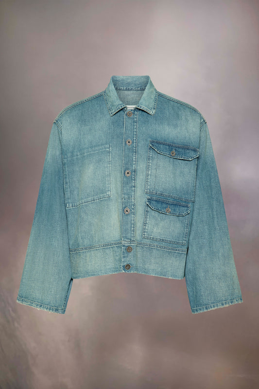 Denim caban jacket