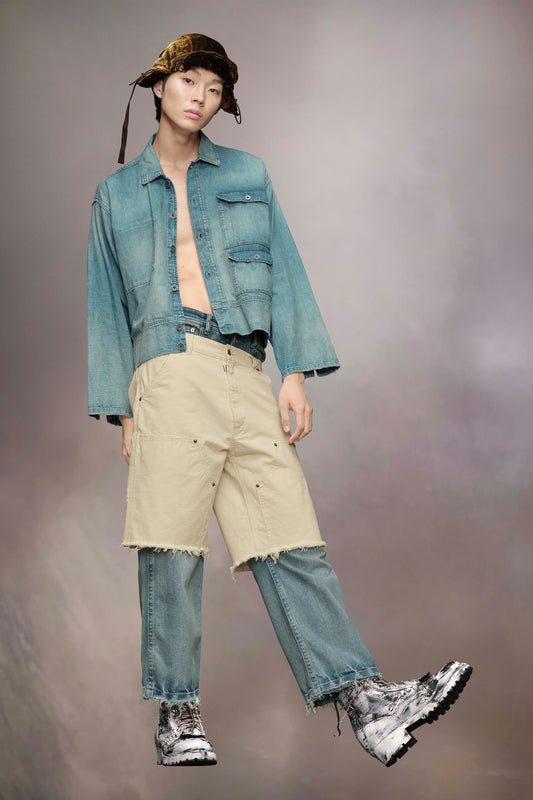 Denim caban jacket