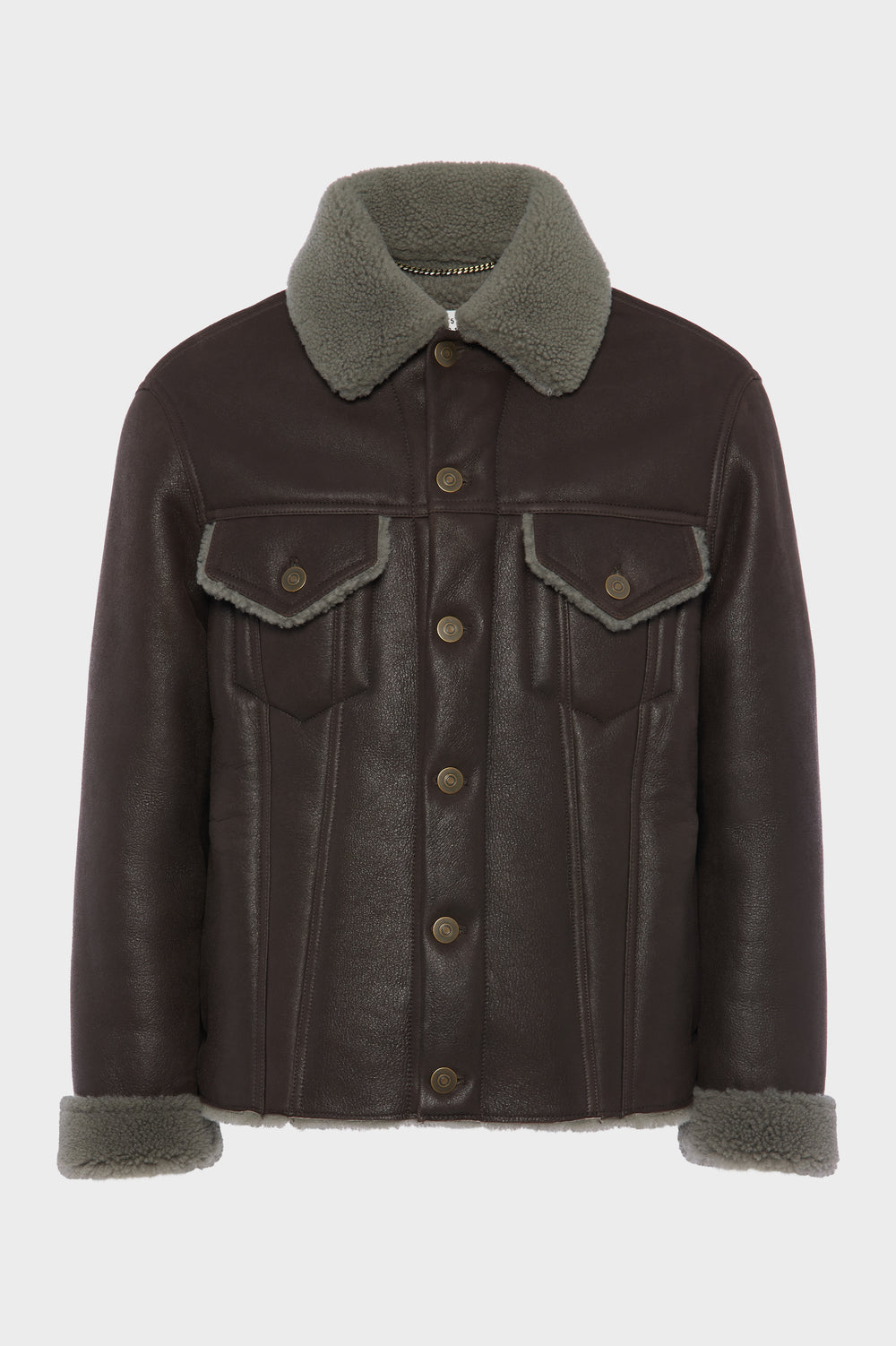 Maison Margiela Waxed shearling jacket