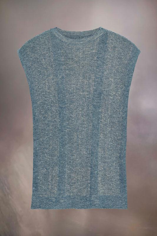 Summer chiné knit tank
