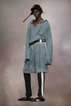 Summer chiné knit hoodie