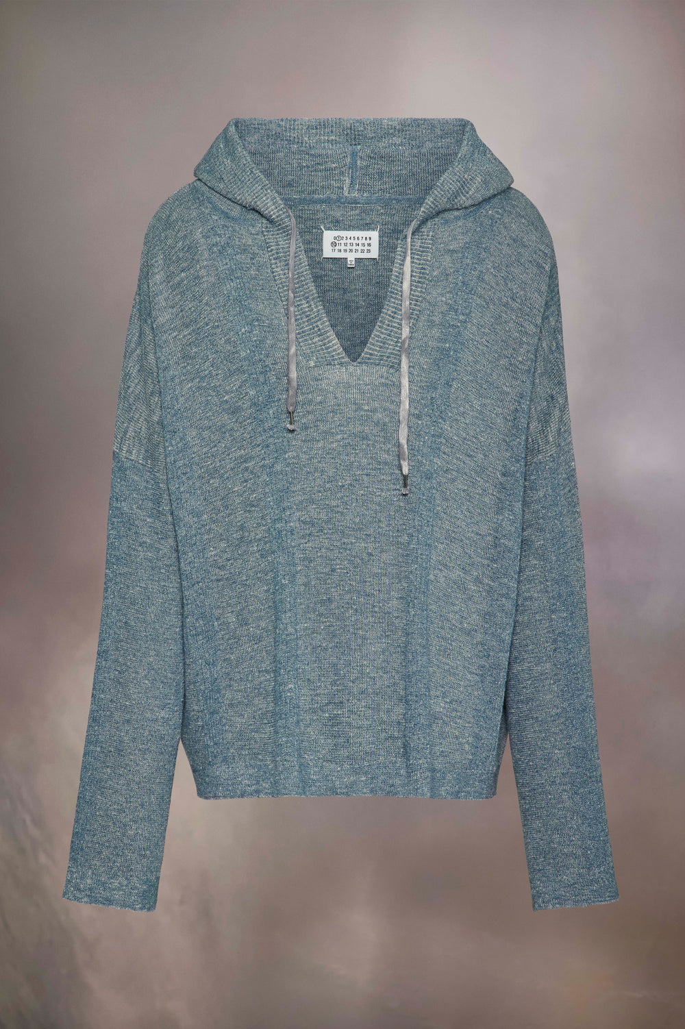 Summer chiné knit hoodie