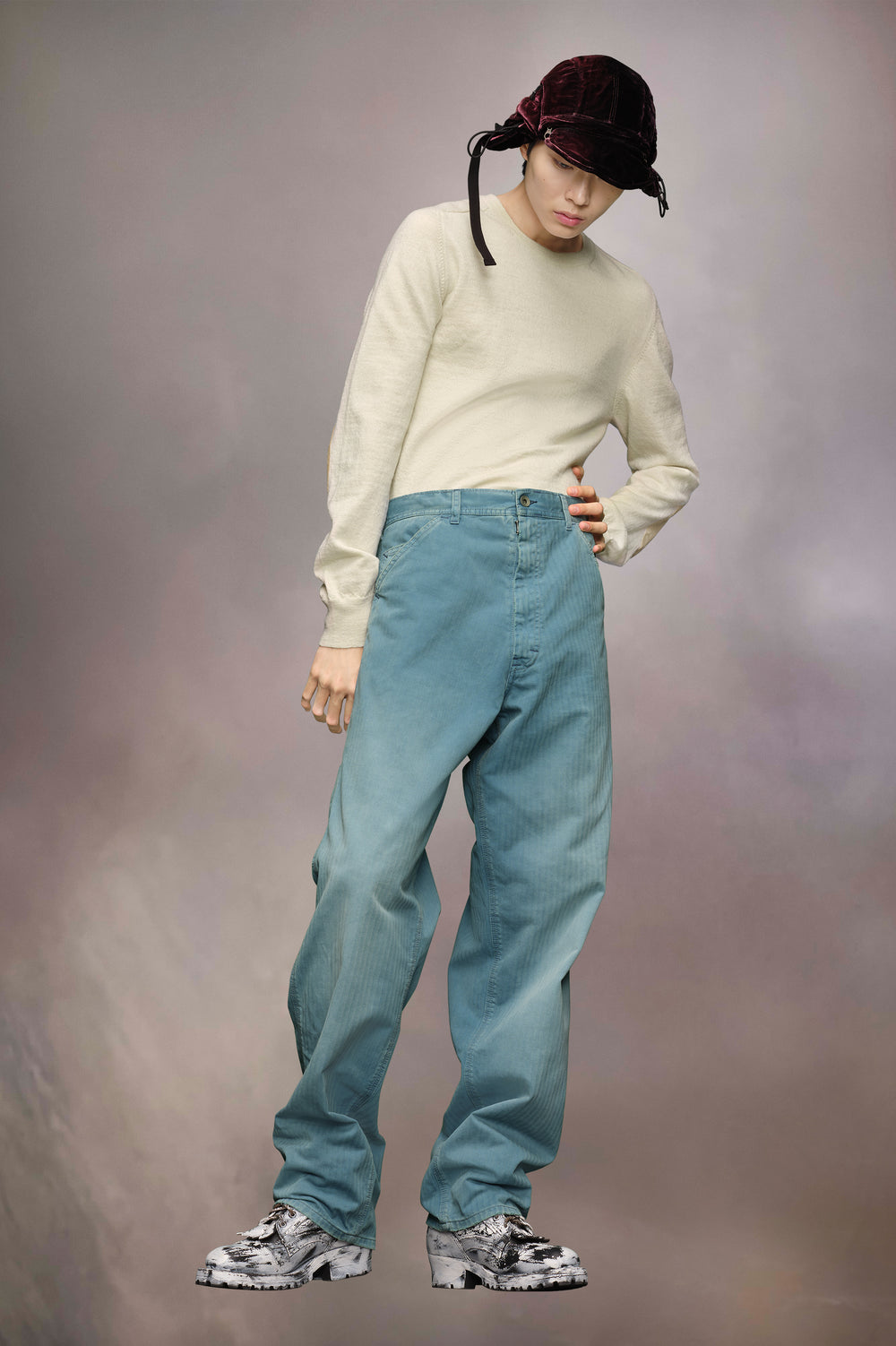 Herringbone jeans