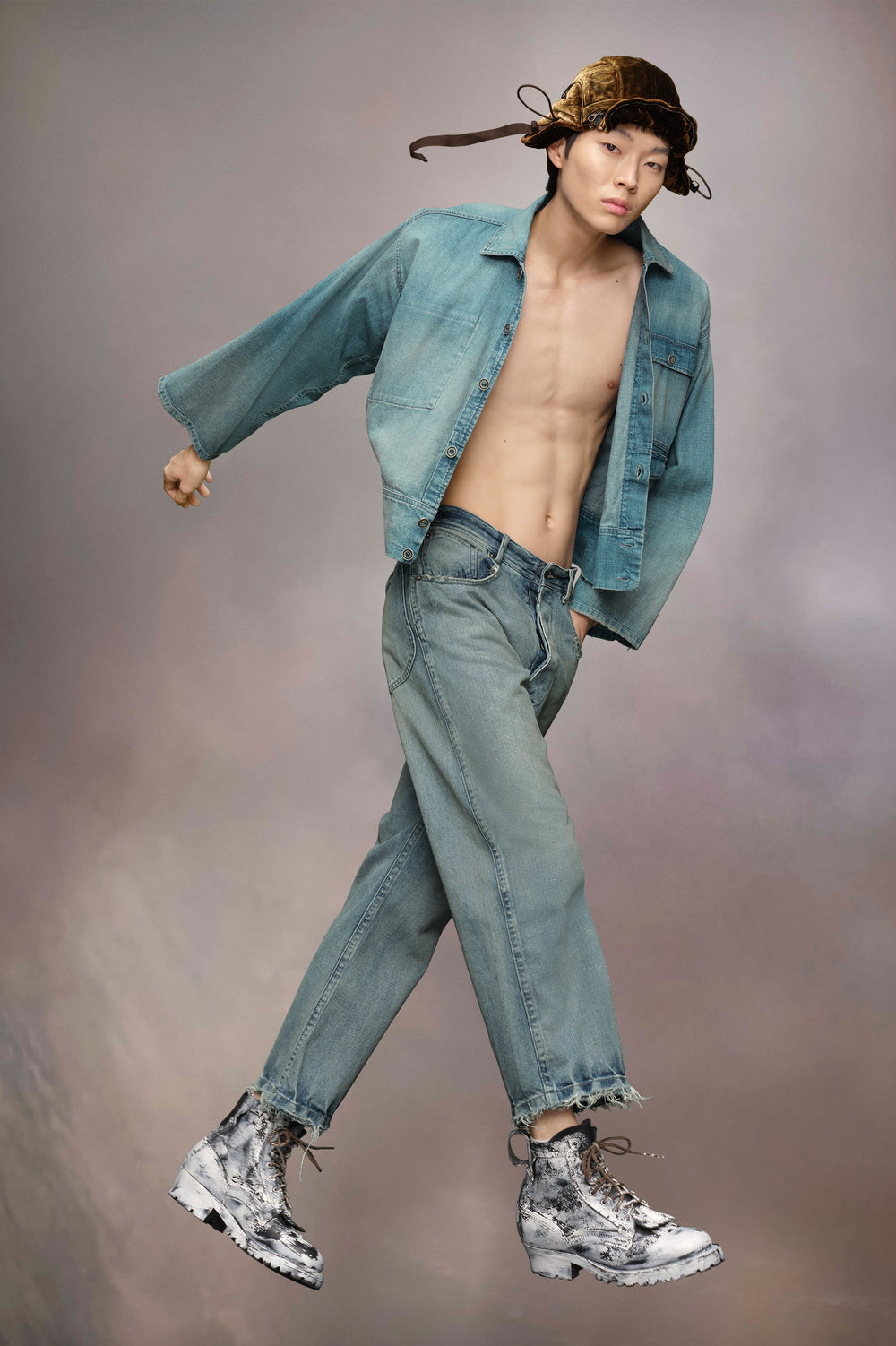 Distressed jeans