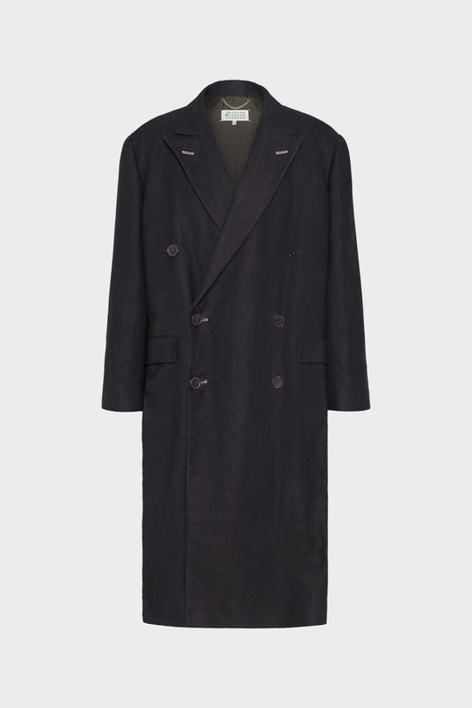 Woven long coat