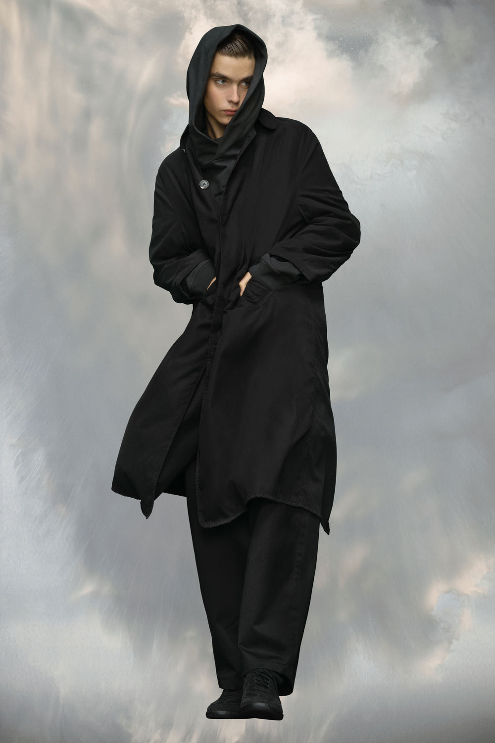 Peached trench coat