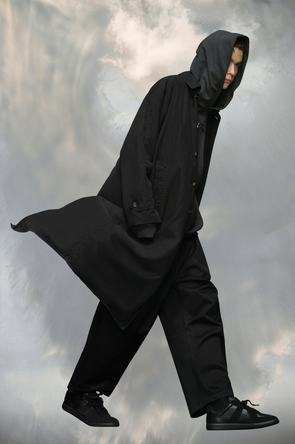 Peached trench coat