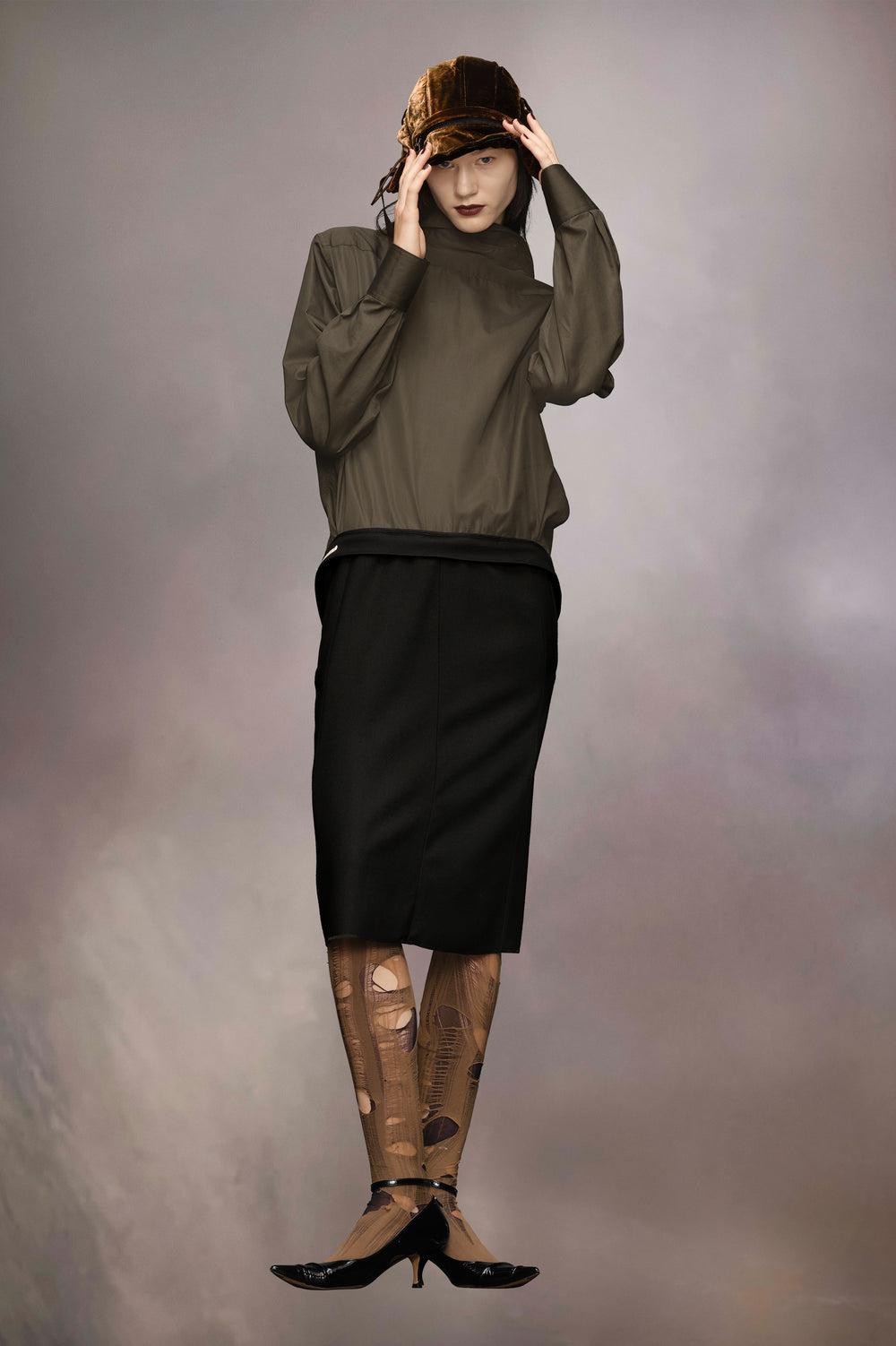 Reversed shirtdress