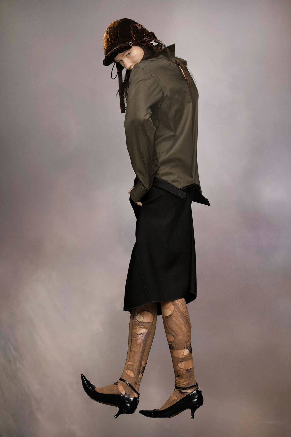 Reversed shirtdress