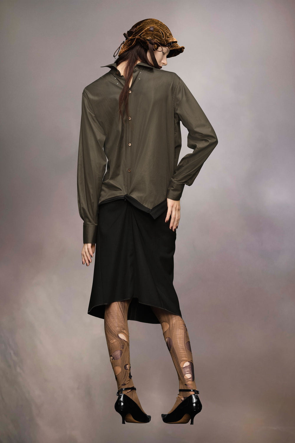 Reversed shirtdress