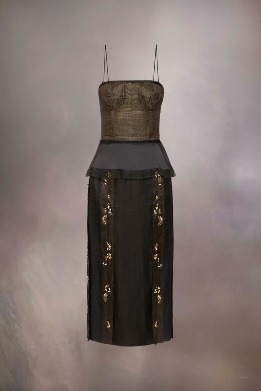 Décortiqué silk dress