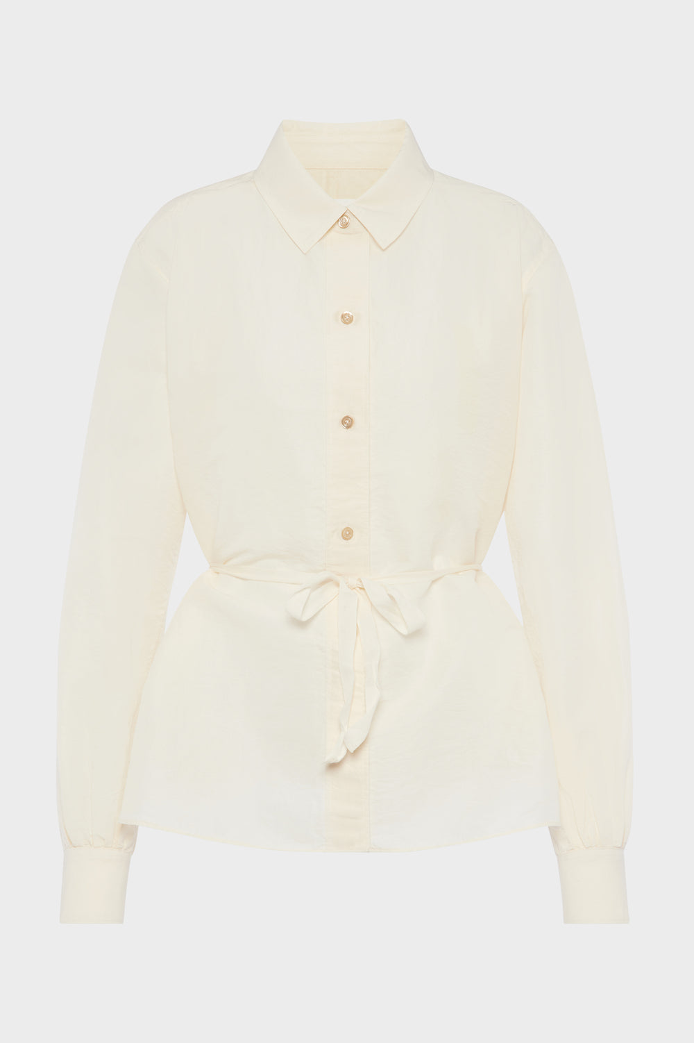 Maison Margiela Tie-waist silk cotton shirt