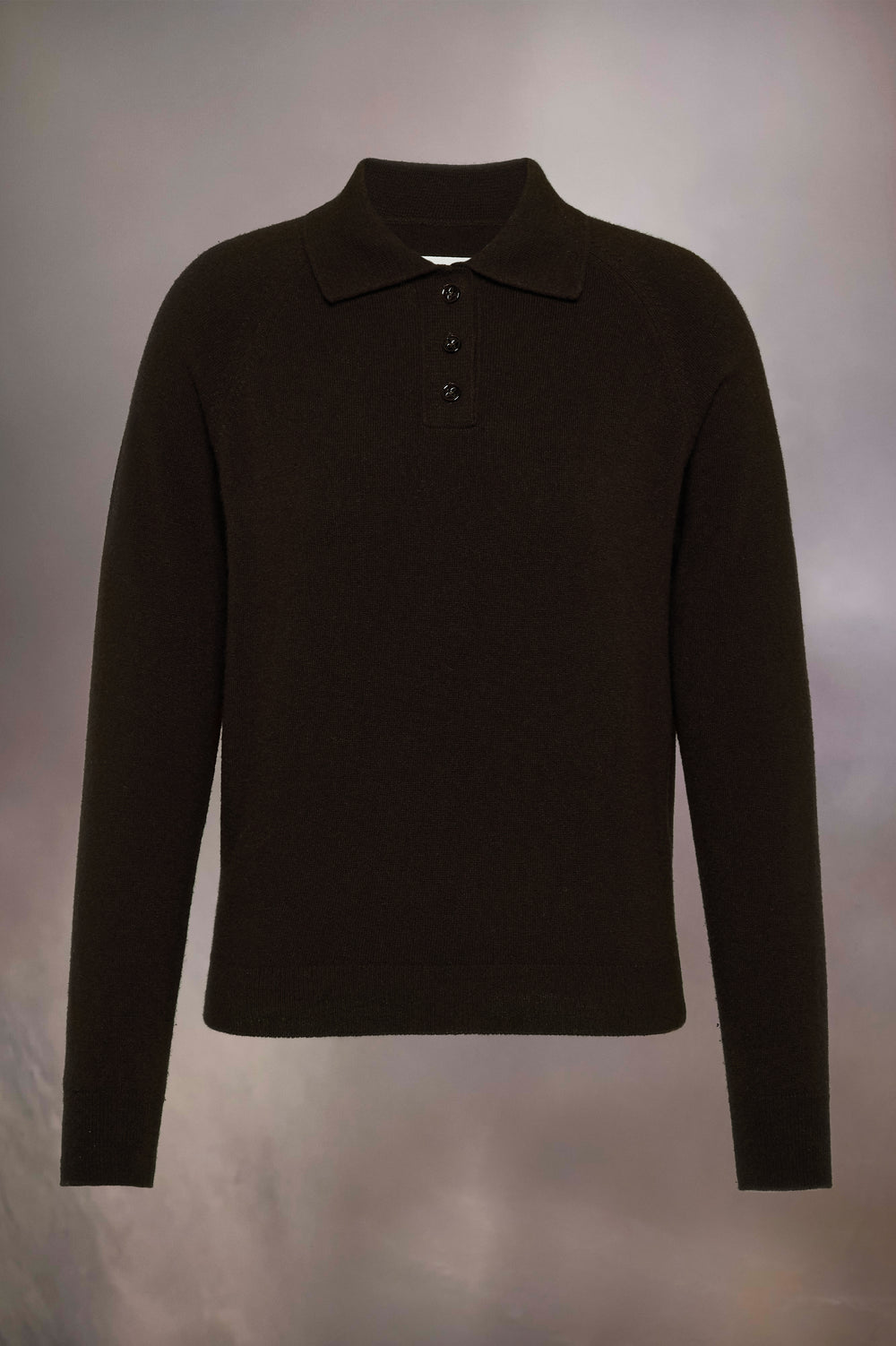 Wool polo-neck top