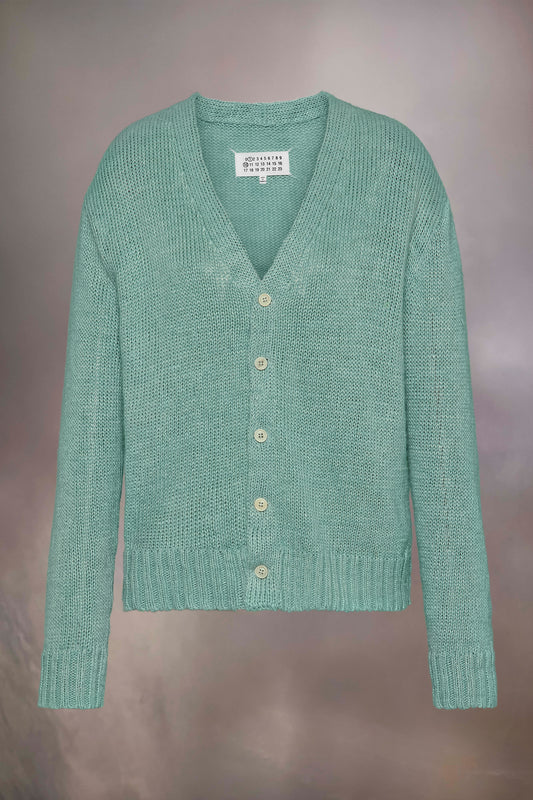 Gardening hemp knit cardigan