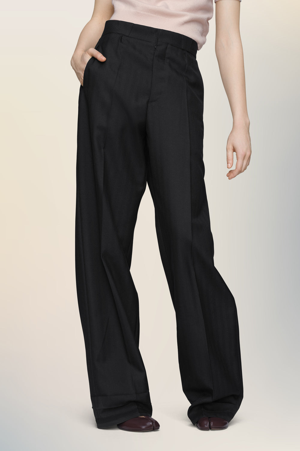 Tailored wool trousers
