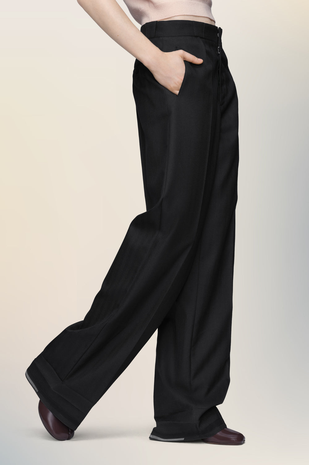 Tailored wool trousers
