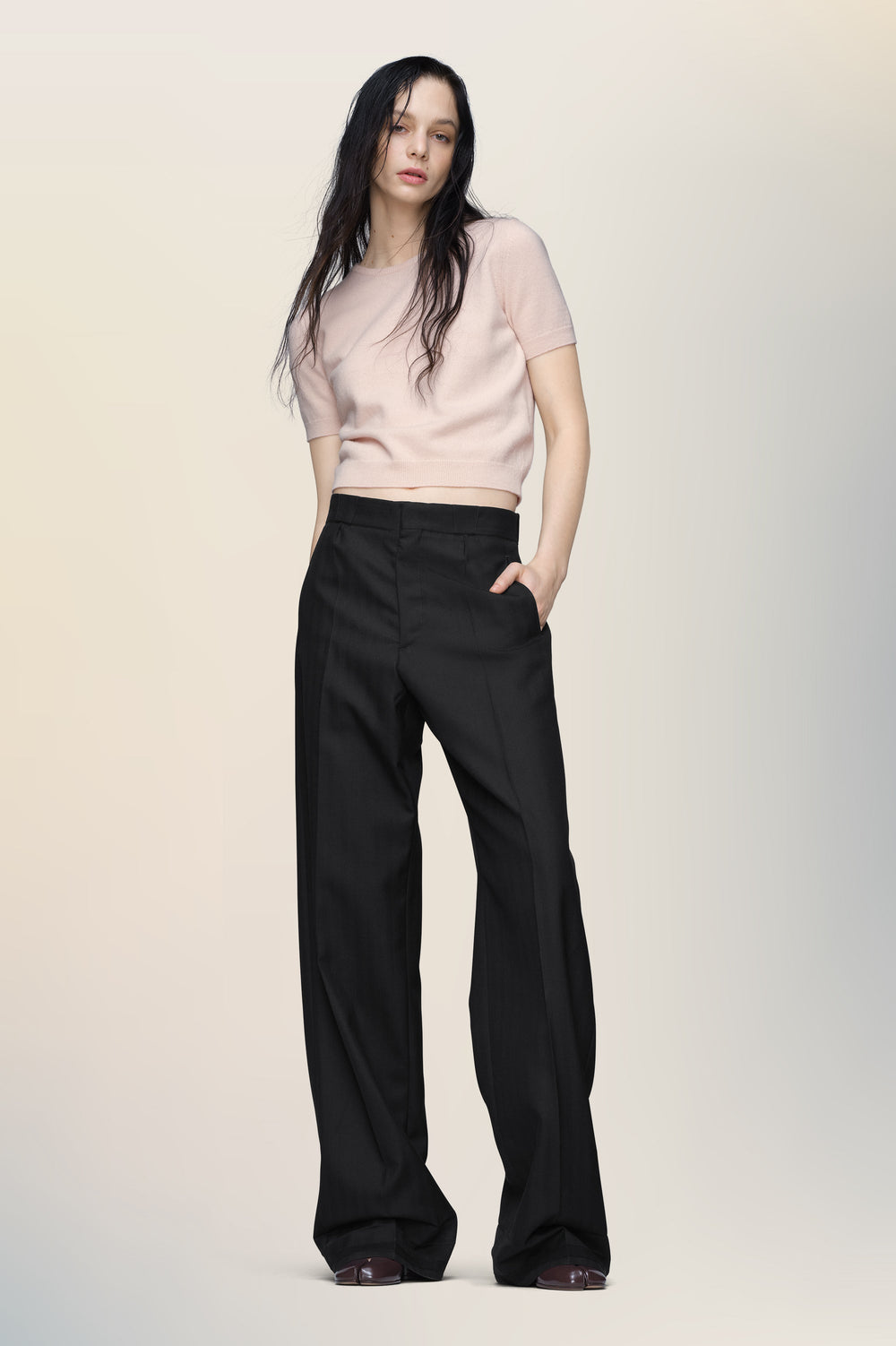 Tailored wool trousers