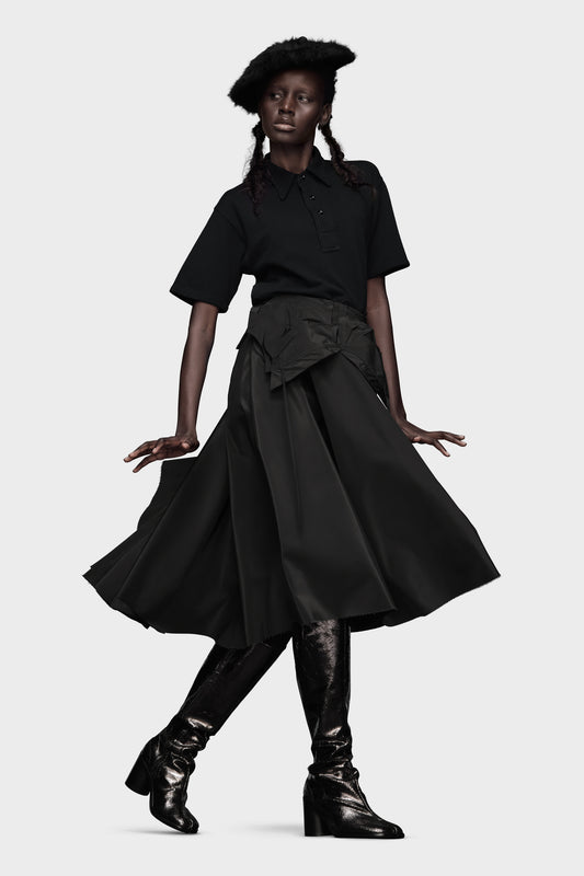 Taffeta Midi Skirt
