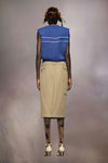 Skater chino midi skirt
